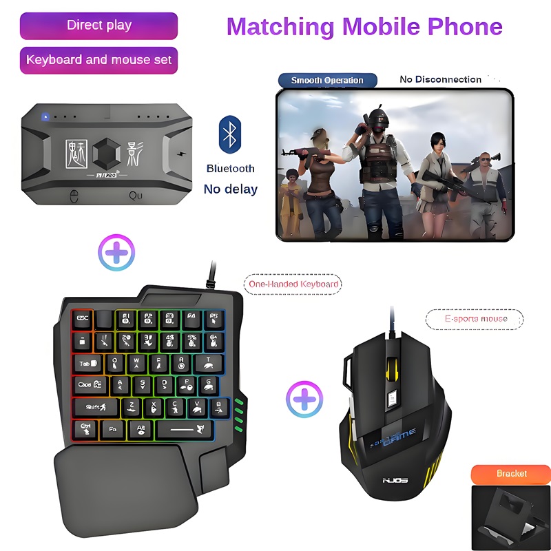Gaming Keyboard Mouse And Headset Combo - Conversor de Jogo M1 Pro para