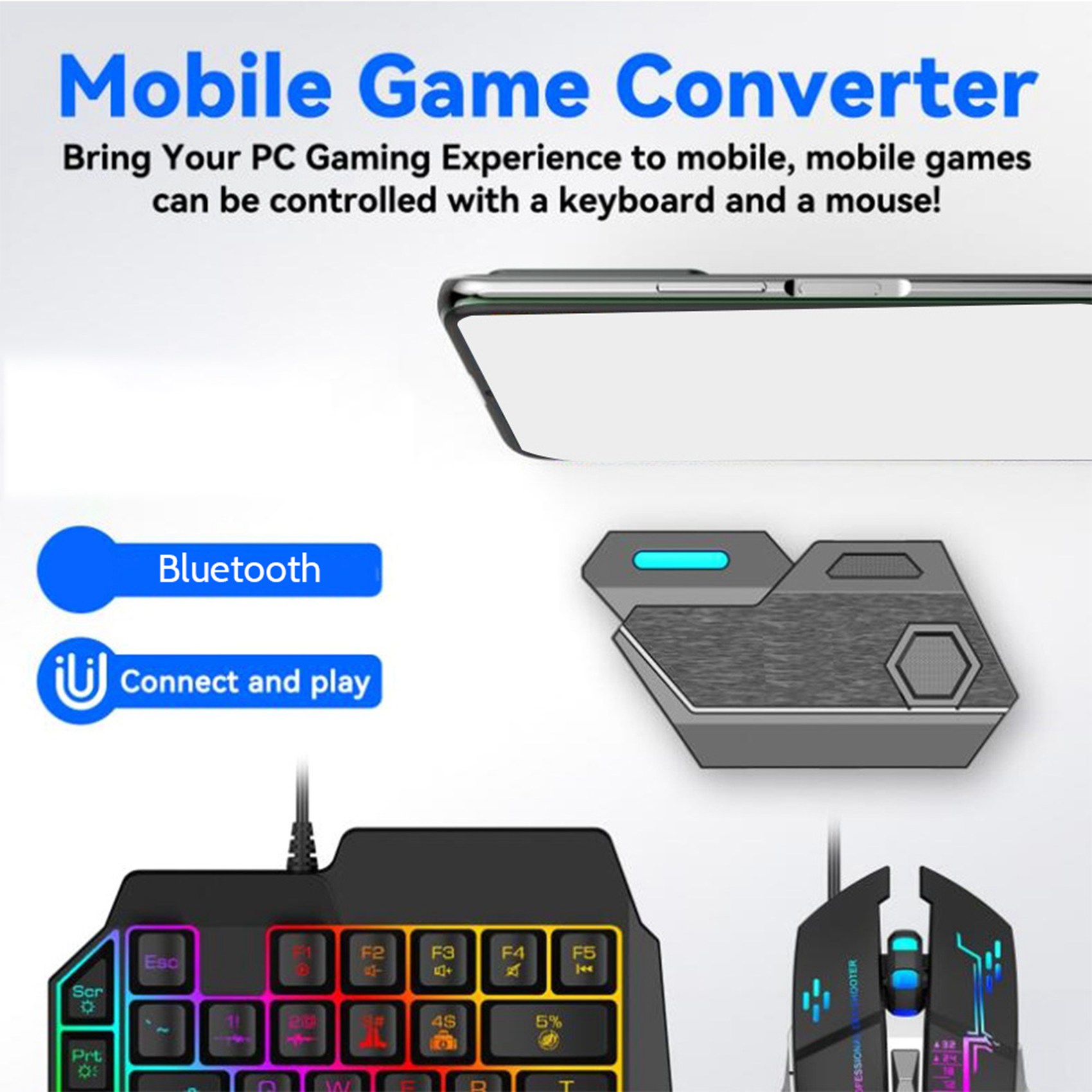 Gaming Keyboard And Mouse Converter For Mobile - Onnl gamepad móvel pubg controlador teclado