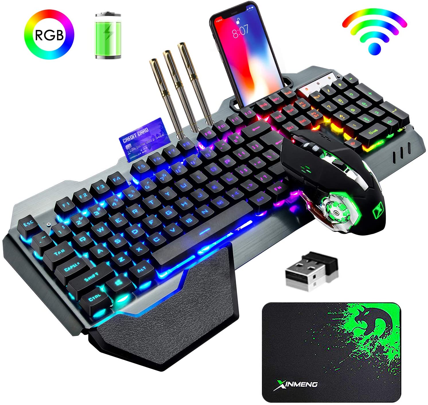 Gaming Keyboard And Mouse Wireless - Combinação de teclado e mouse para