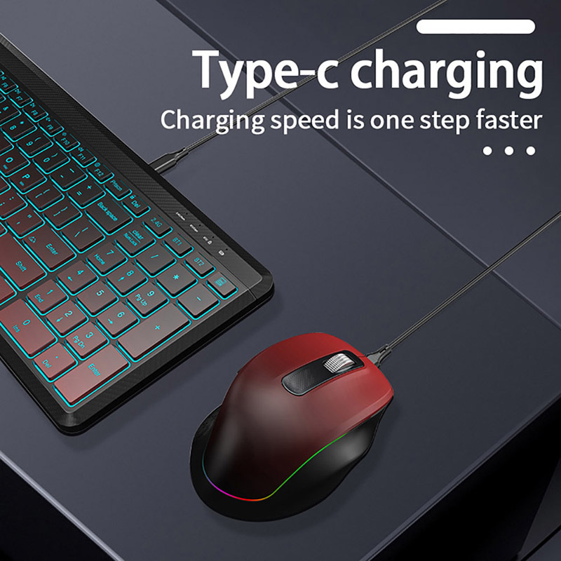 RGB Backlit Silent Wireless Te - Gaming Keyboard And Mouse Combo Wireless avaliação e preço