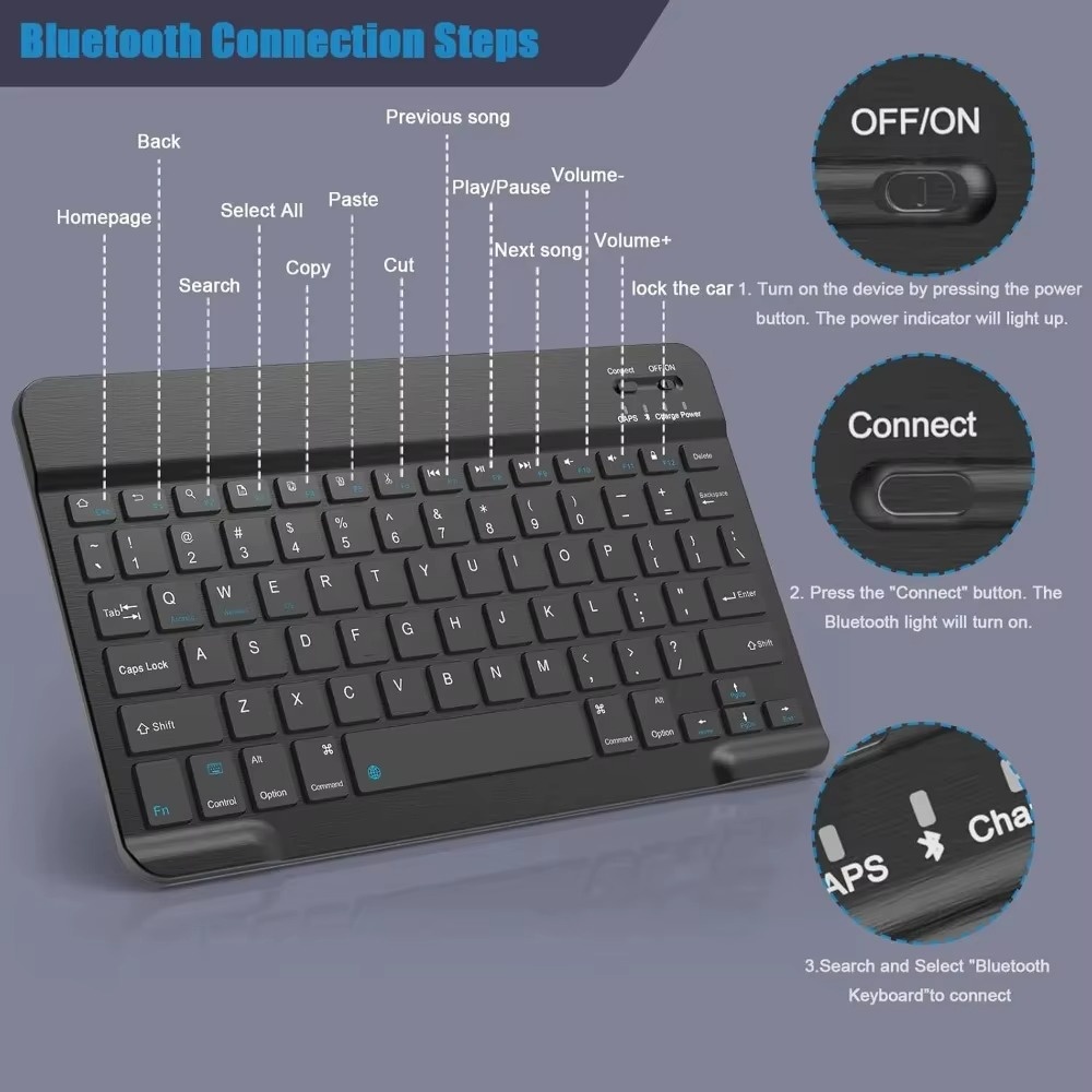 Bluetooth 5.0 teclado sem fio  - Gaming Keyboard Bluetooth avaliação e preço