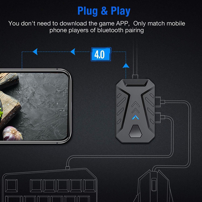 Adaptador Conversor de Teclado - Gaming Keyboard And Mouse Converter For Mobile avaliação e preço