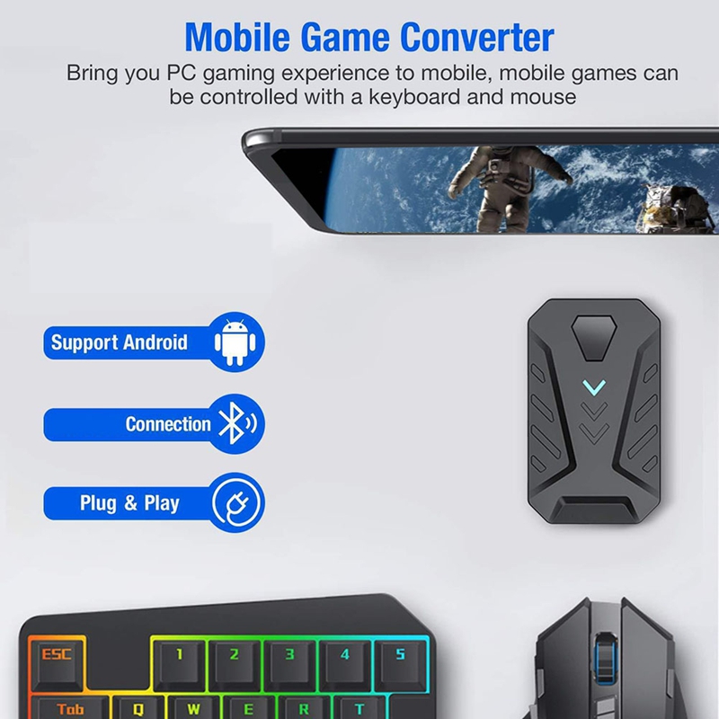 Adaptador Conversor de Teclado - Gaming Keyboard And Mouse Converter For Mobile avaliação e preço