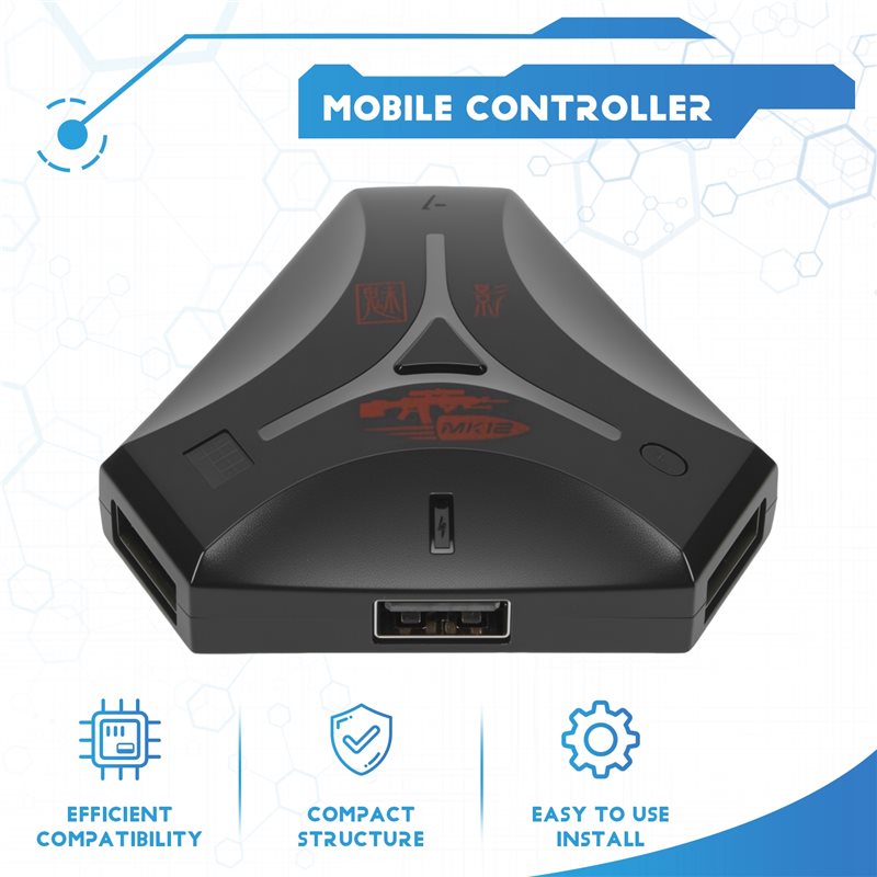 Novo - 1 Peça MK12 Plug and Pl - Gaming Keyboard And Mouse Converter For Mobile avaliação e preço