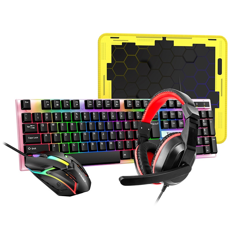 Combo Gamer 4 em 1 com Layout  - Gaming Keyboard Mouse And Headset Combo avaliação e preço