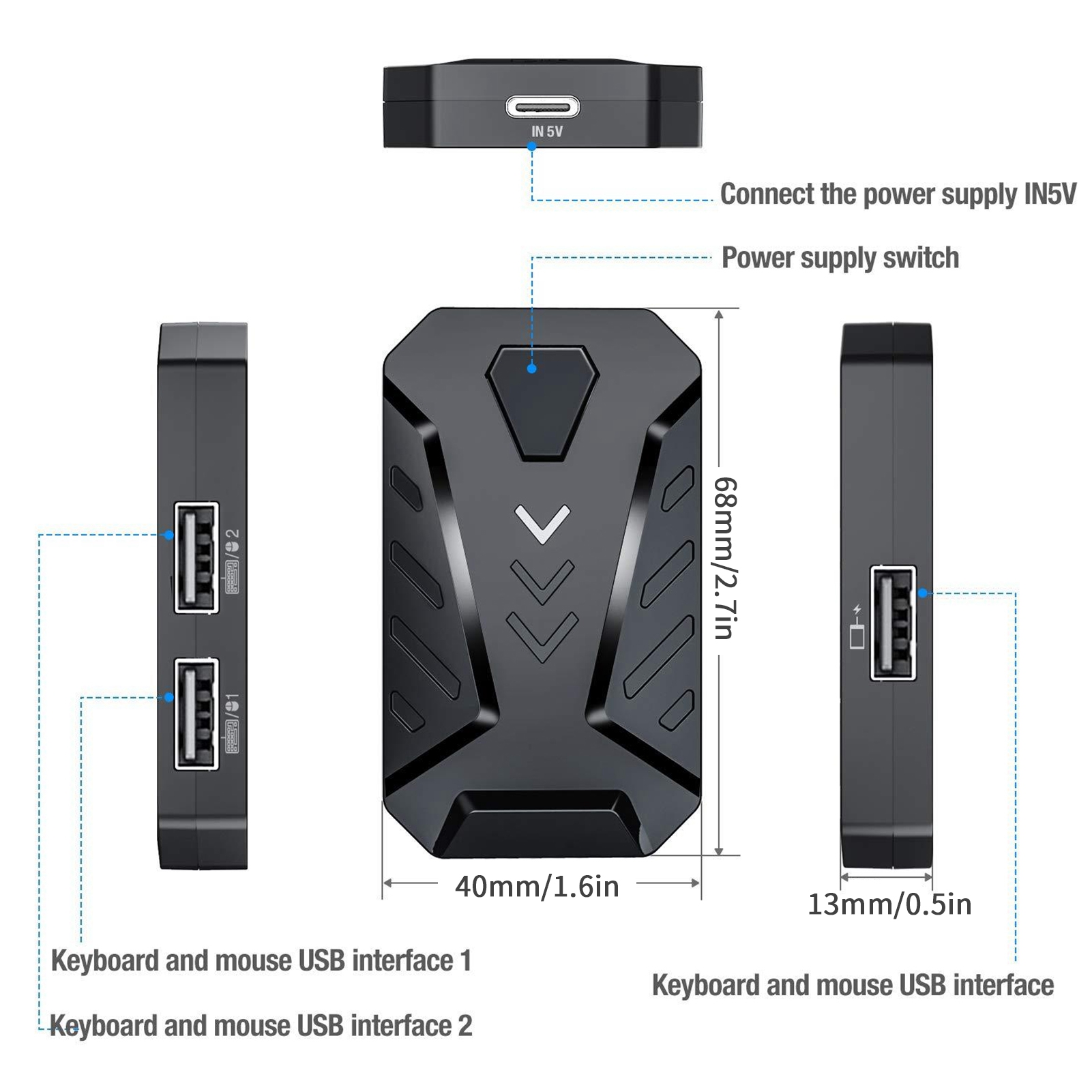 Adaptador conversor de mouse p - Gaming Keyboard And Mouse Converter For Mobile avaliação e preço
