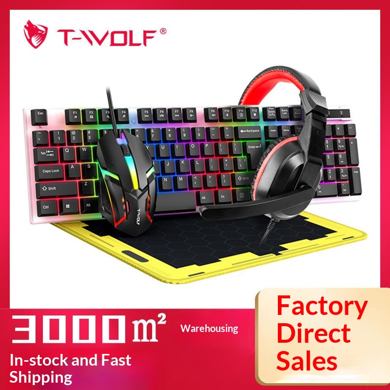 Combo de jogos espanhol 4 em 1 - Gaming Keyboard Mouse And Headset Combo avaliação e preço