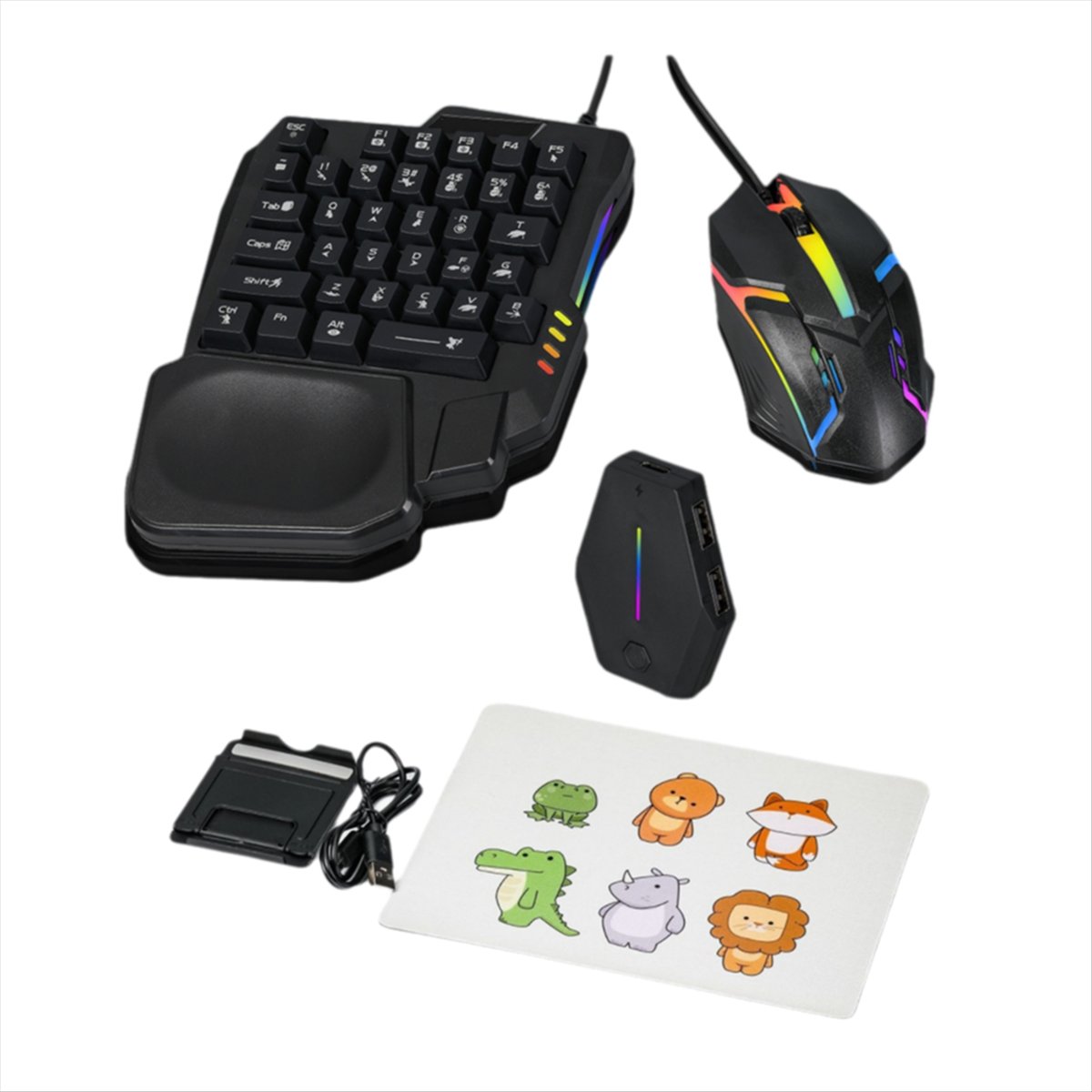 ★ ▲   Teclado Gamer Ergonômico - Gaming Keyboard And Mouse Converter For Mobile avaliação e preço