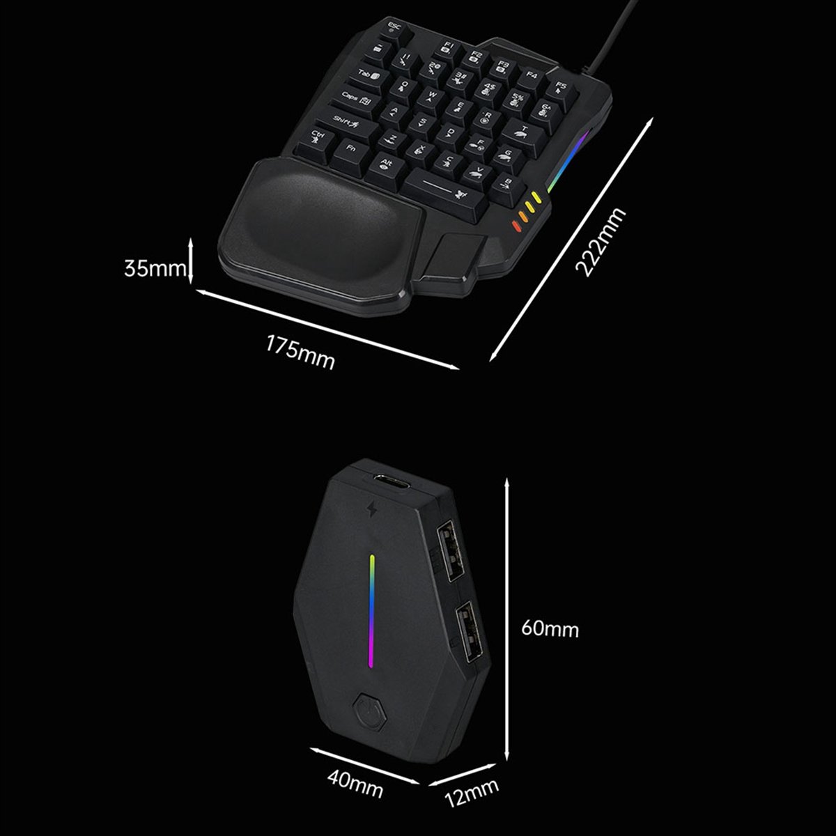 ★ ▲   Teclado Gamer Ergonômico - Gaming Keyboard And Mouse Converter For Mobile avaliação e preço