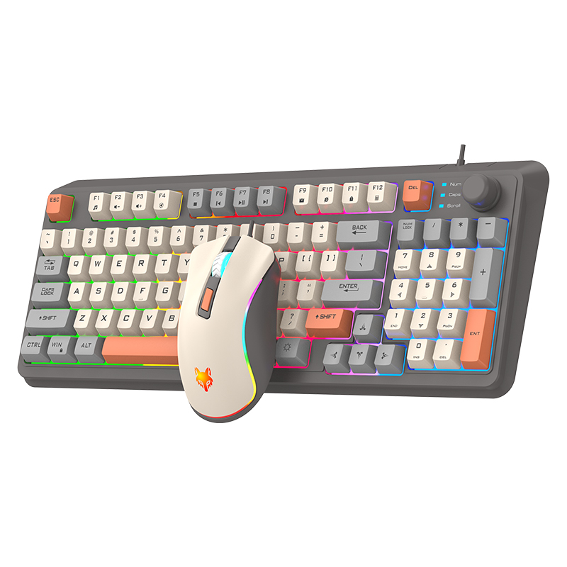 K820 USB com fio jogo teclado  - Gaming Keyboard And Mouse Combo Wireless avaliação e preço