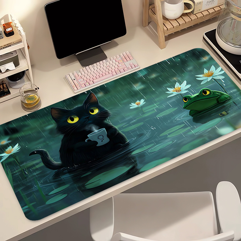 Kawaii gato preto silicone mac - Gaming Keyboard Mouse avaliação e preço