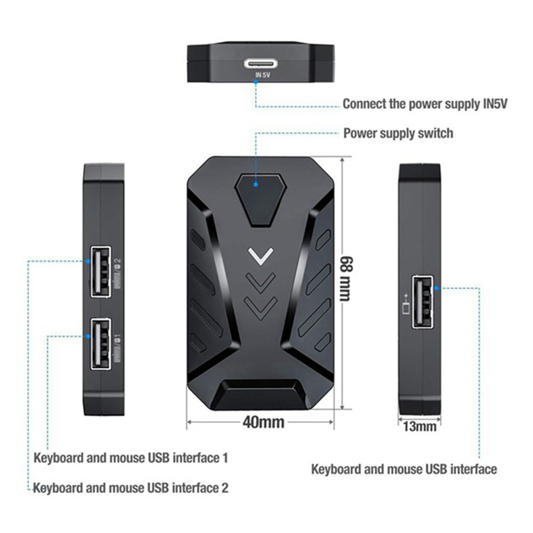 -A94Z Adaptador conversor de t - Gaming Keyboard And Mouse Converter For Mobile avaliação e preço