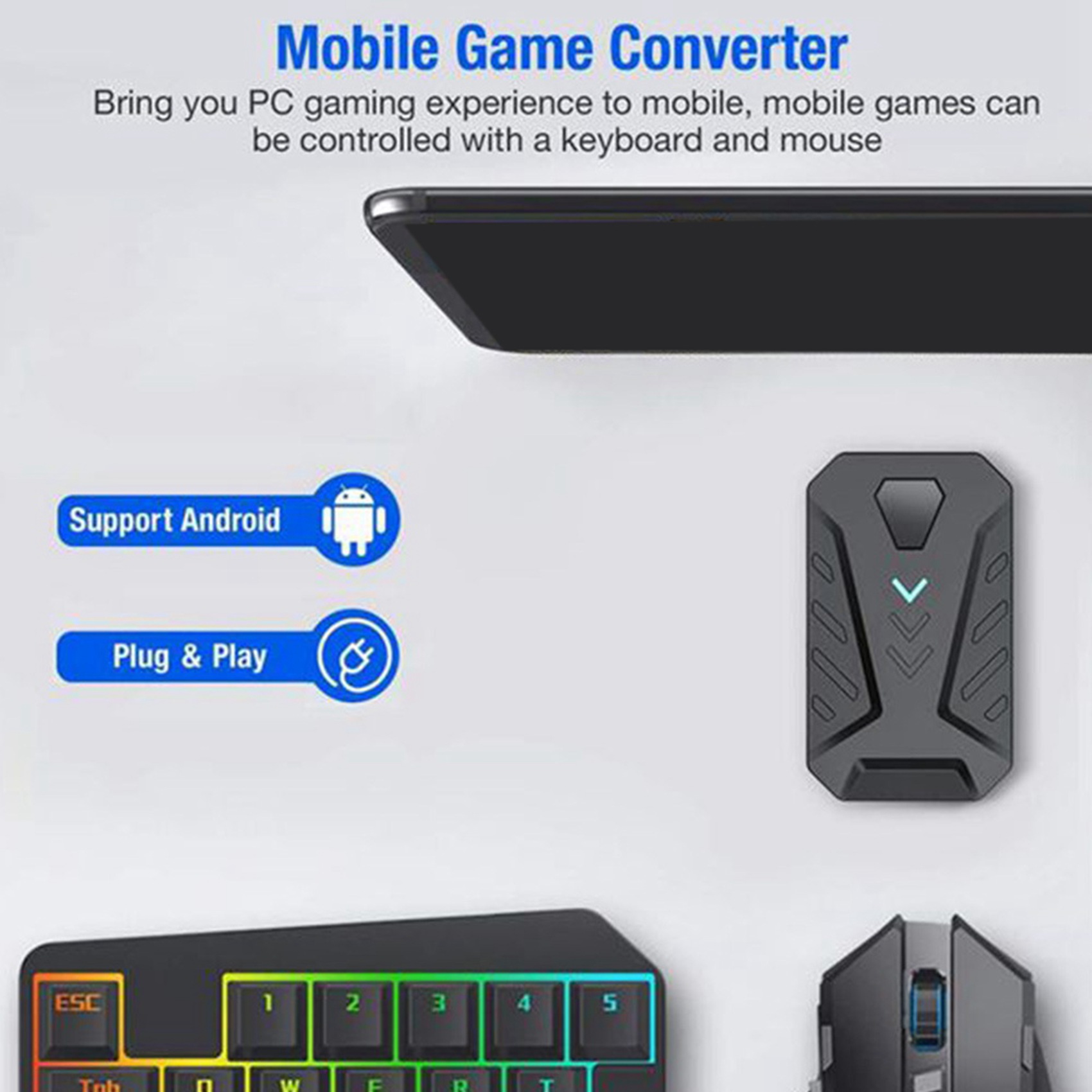 -A94Z Adaptador conversor de t - Gaming Keyboard And Mouse Converter For Mobile avaliação e preço